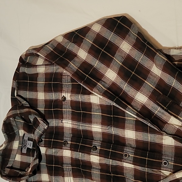 Men’s Gander Mountain Guide Series Flannel Button Up Shirt Size Medium Black - Picture 3 of 14